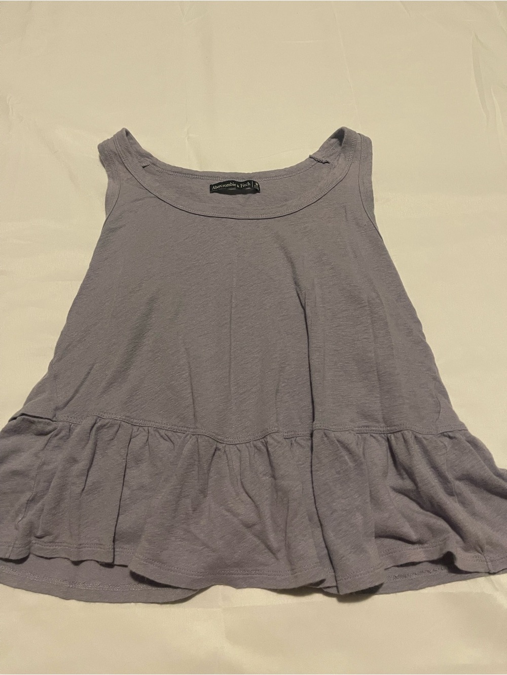 Abercrombie & Fitch Lavender Ruffle-Trim Tank